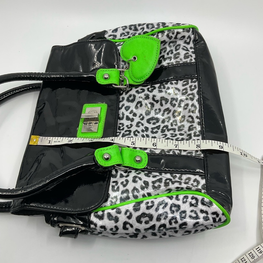 Claire’s | Vintage Y2K Neon Leopard Bag | McBling Mall Goth | Tote - Picture 8 of 9
